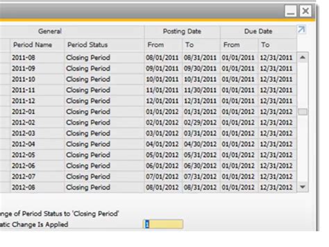 Standard Payment Posting Period .